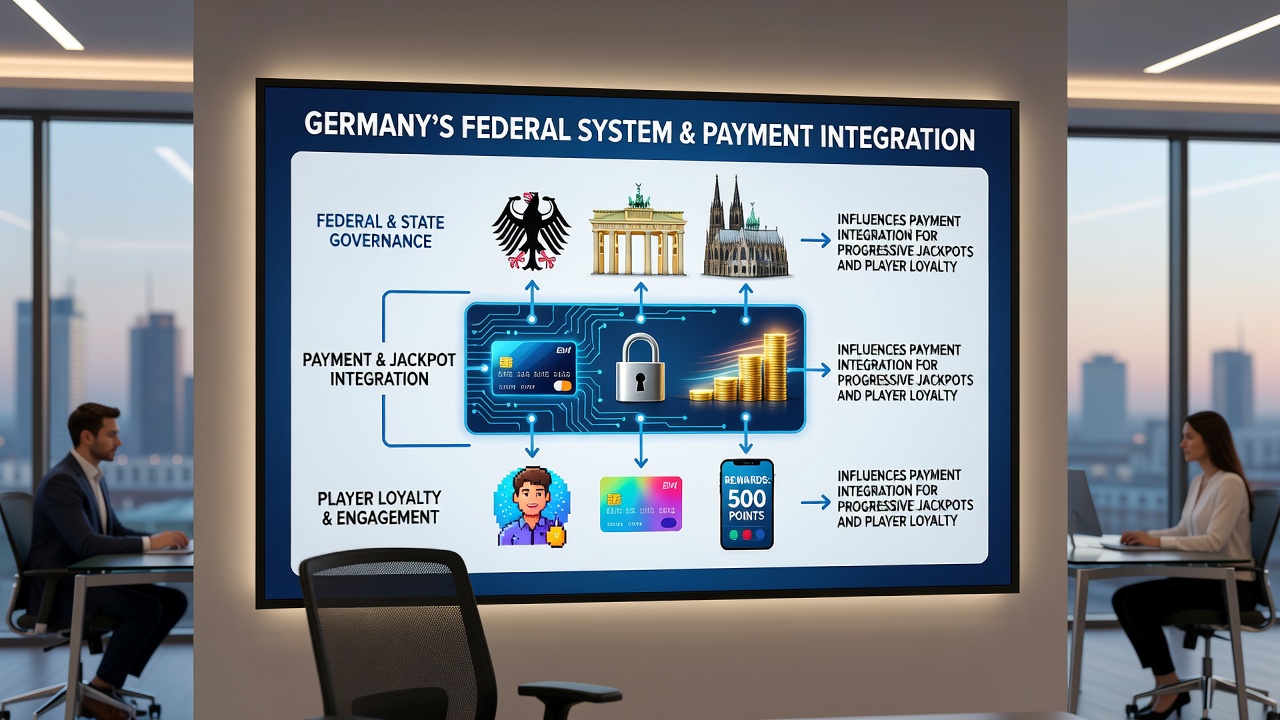 Illustration der Zahlungsintegration und Treueprogramme im Kontext regionaler Regulierungen