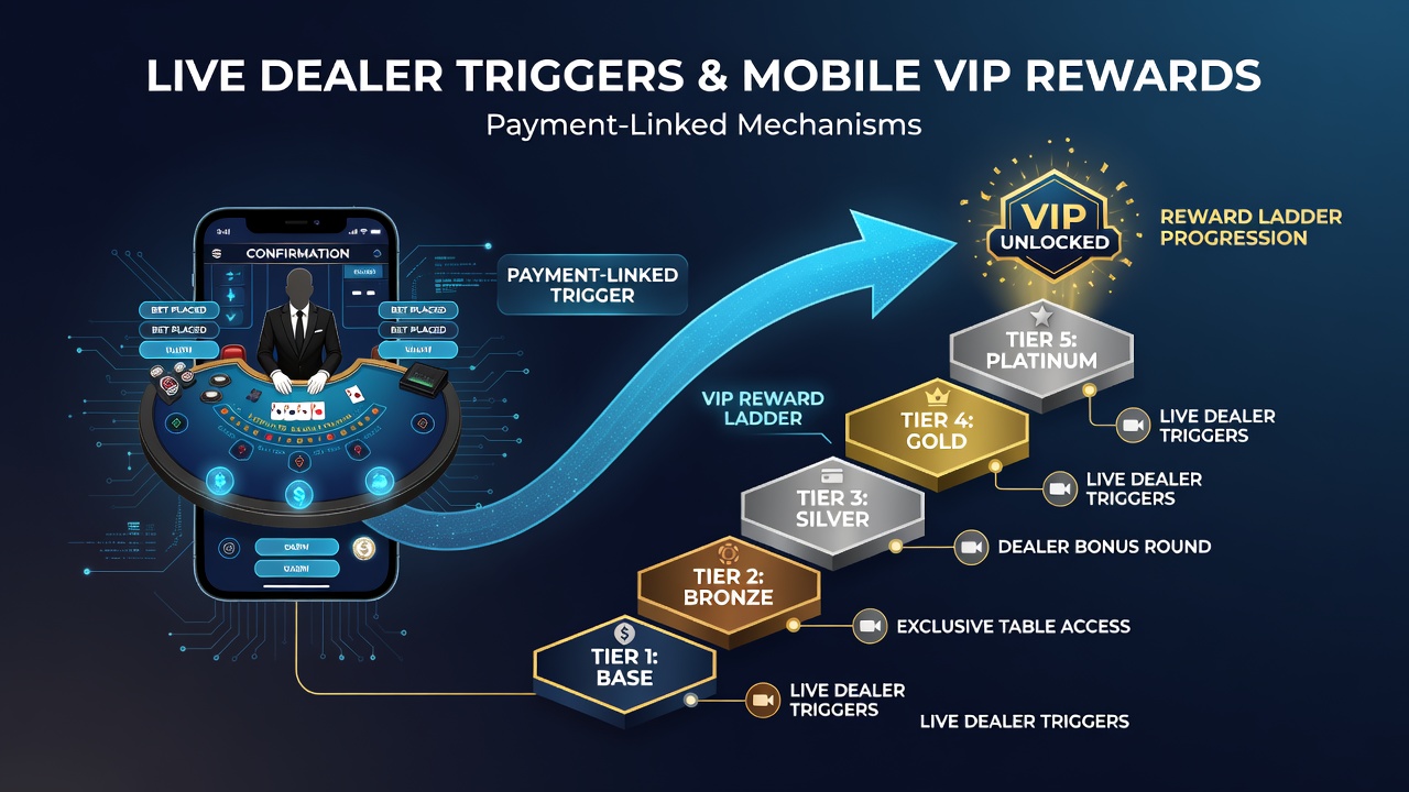 Darstellung von VIP-Belohnungsleitern und Live-Dealer-Integration auf mobilen Geräten