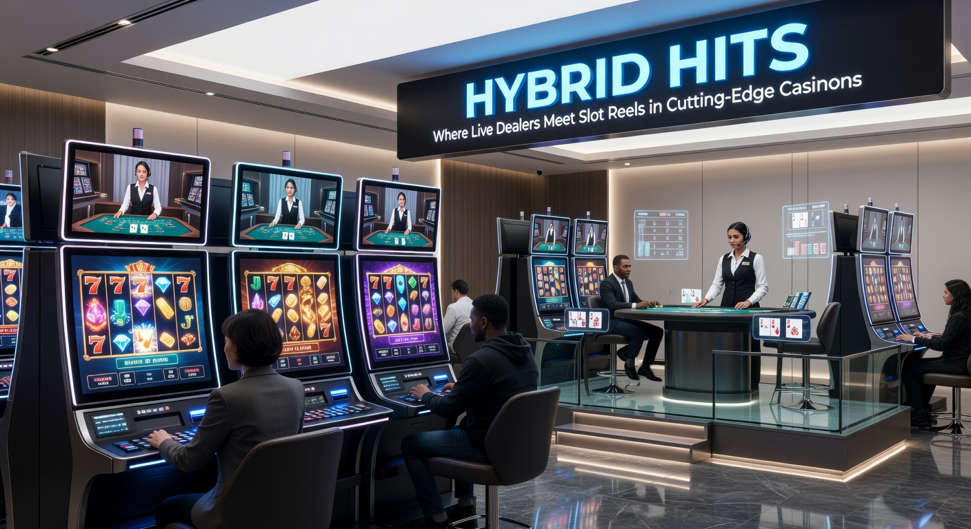 Nahaufnahme eines Live-Dealers, der eine Slot-Walze dreht, mit virtuellen Multiplikatoren und jubelnden Spielern im Hintergrund