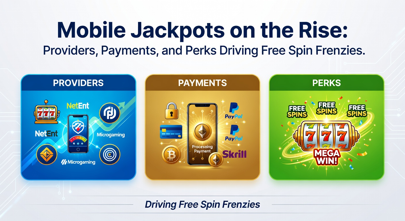 Smartphone mit leuchtendem Mobile-Jackpot-Slot, der einen progressiven Gewinnpott anzeigt, während Free-Spins wirbeln