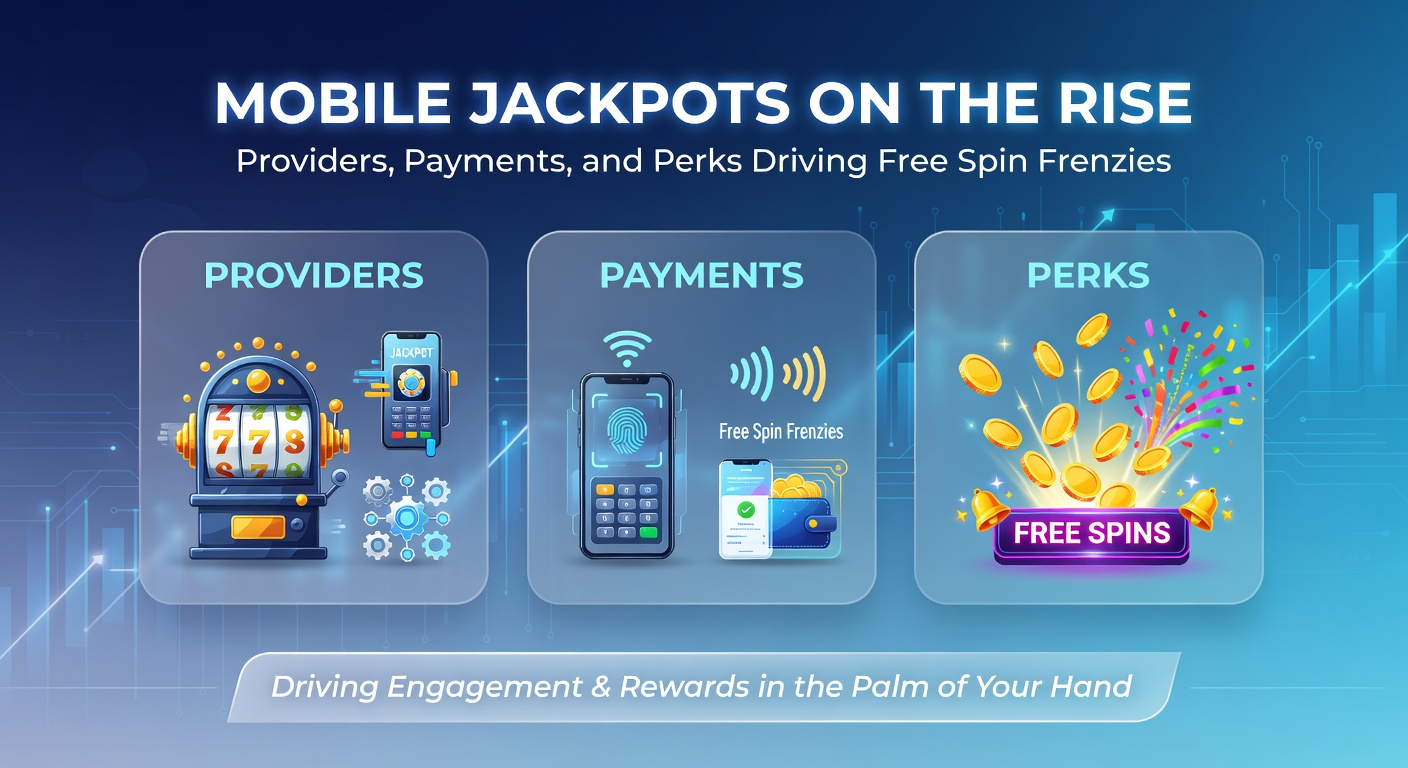 Gruppe von Spielern mit Smartphones, die Free-Spins und einen explodierenden Jackpot feiern, umgeben von Slot-Symbolen