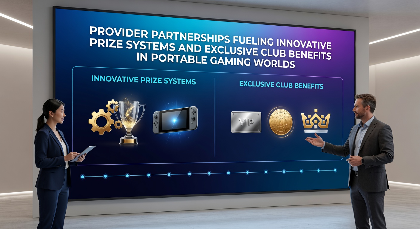 Illustration von mobilen Gaming-Plattformen mit integrierten Preissystemen und Club-Vorteilen durch Anbieter-Partnerschaften