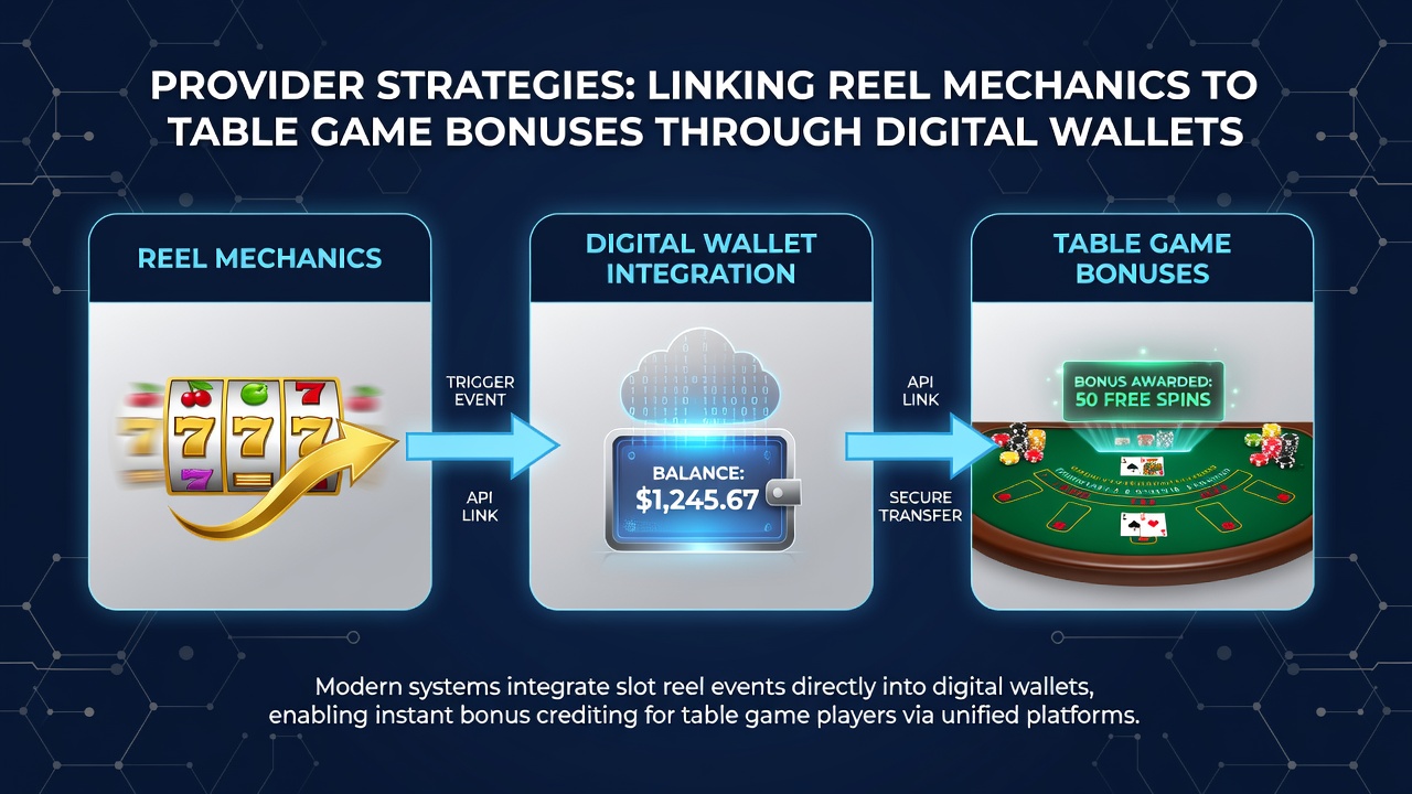 Darstellung mobiler Integration von Walzenmechaniken und Tischspiel-Boni via Wallet-Technologien